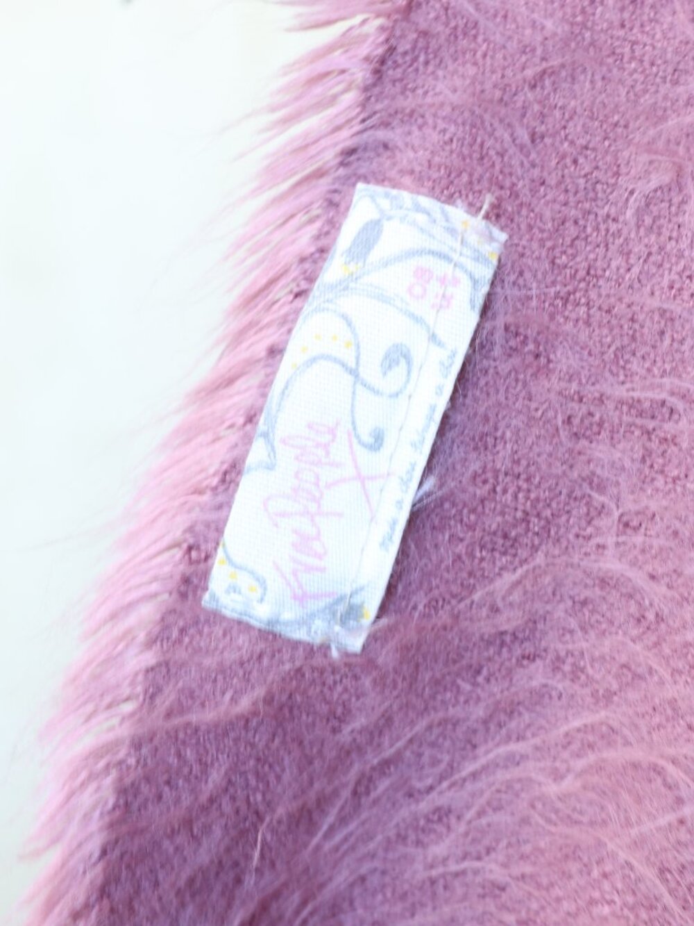 Free People Oversized Blanket Scarf Fuzzy Knit Mauve Pink One Size - Picture 4 of 4